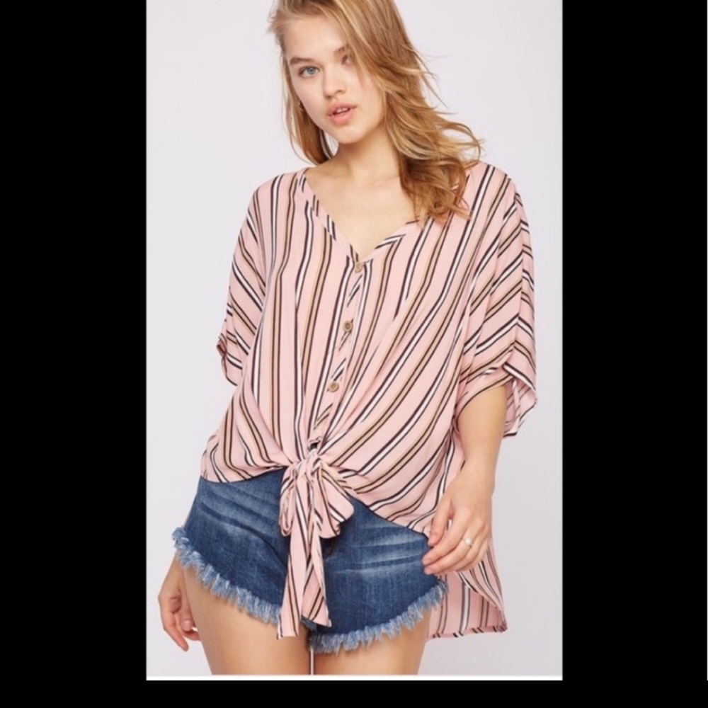 Early 🐦 BIRD SALE Front tie  high low top - Picture 2 of 8
